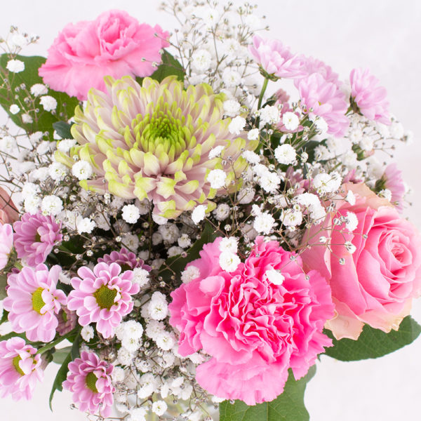 Blumenstrauß Pink + gratis Glasvase – Bild 2
