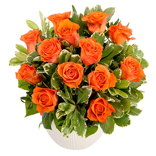 Oranger Rosenstrauß