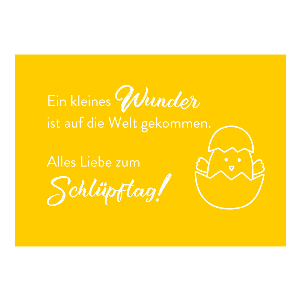 "Alles Liebe zum Schlüpftag" Grußkarte