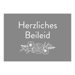 "Herzliches Beileid" Trauerkarte