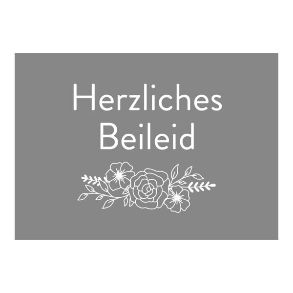 "Herzliches Beileid" Trauerkarte