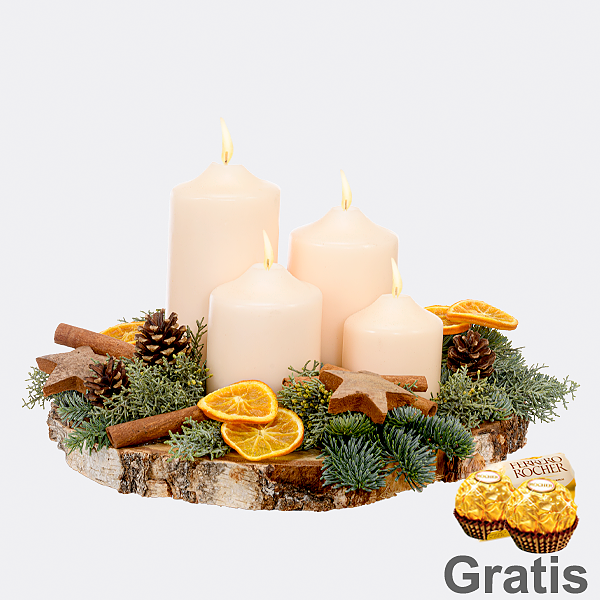 Adventskranz Winterduft (Ø 30 cm)