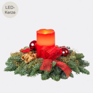 Gesteck mit LED-Kerze