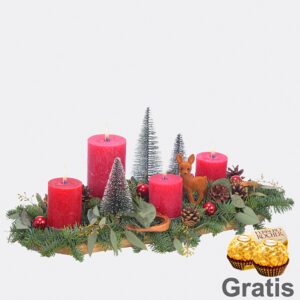 Adventsgesteck Weihnachtswald