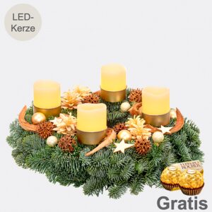 LED-Adventskranz Shiny (Ø 30 cm)