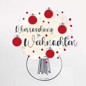 Überraschungsstrauß Weihnachten in Rot