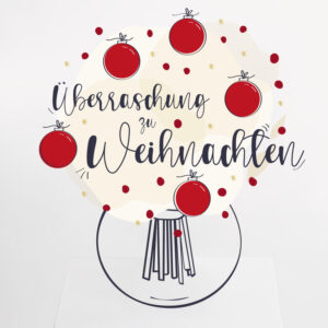 Überraschungsstrauß Weihnachten in Rot