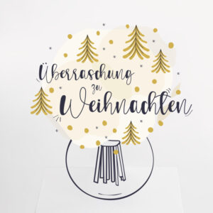Überraschungsstrauß Weihnachten in Weiß-Gold
