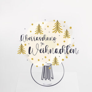 Überraschungsstrauß Weihnachten in Weiß-Gold