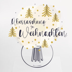 Überraschungsstrauß Weihnachten in Weiß-Gold