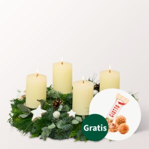 Adventskranz Shiny White (Ø 35 cm)
