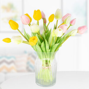 21 Kunsttulpen in Bunt