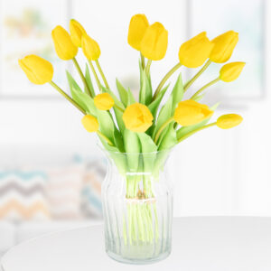 14 Gelbe Kunsttulpen