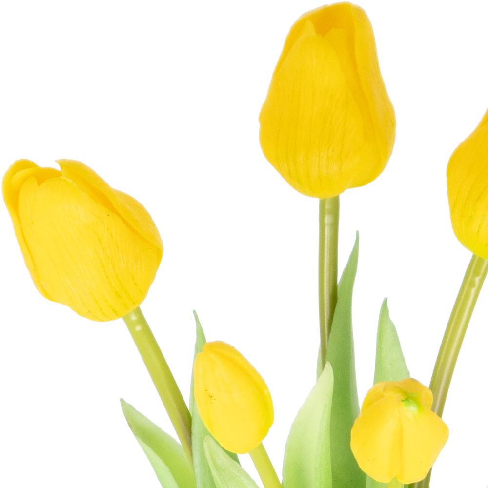 7 Gelbe Kunsttulpen – Bild 2