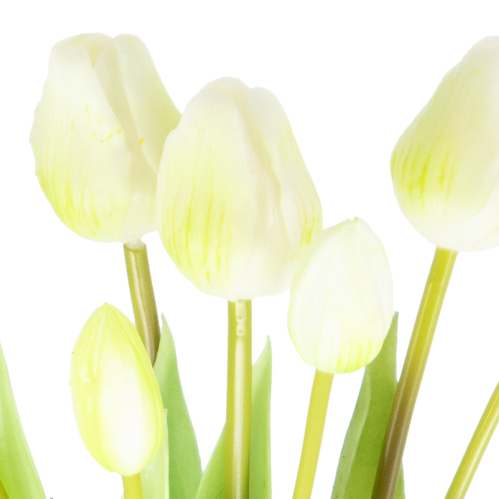 7 Weiße Kunsttulpen – Bild 2