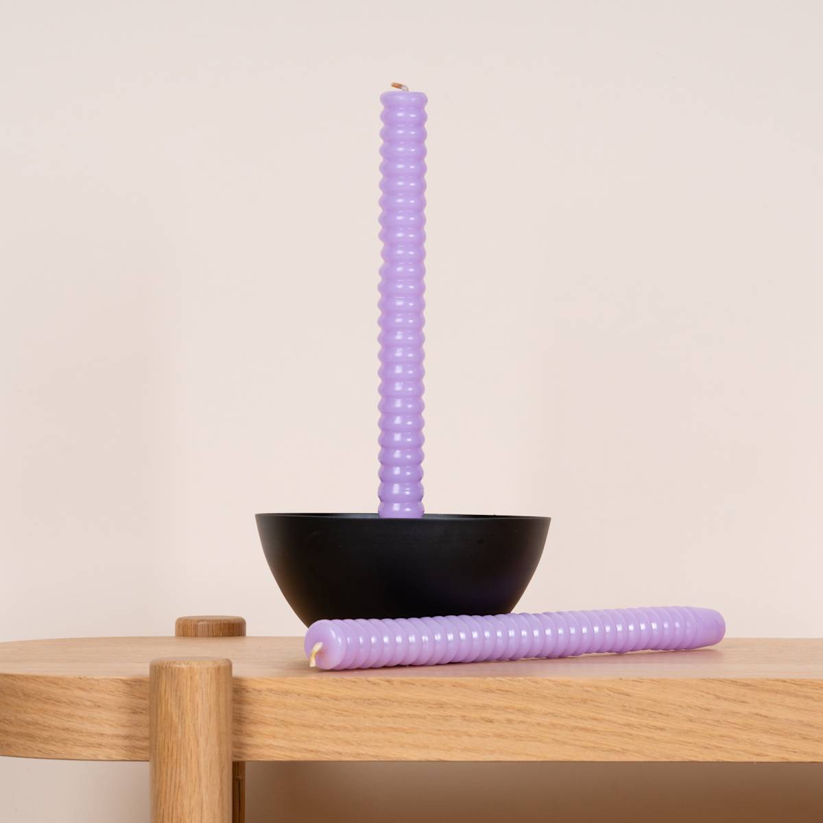 Kerzen Twist Lila 2-er Set