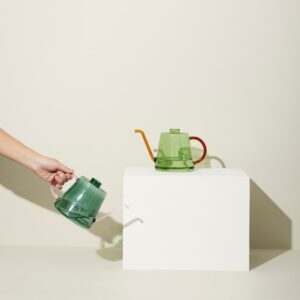 Hübsch Interior Gießkanne Flora Dunkelgrün/Rosa