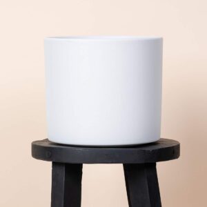 Keramik Übertopf Weiß - 17,5 cm