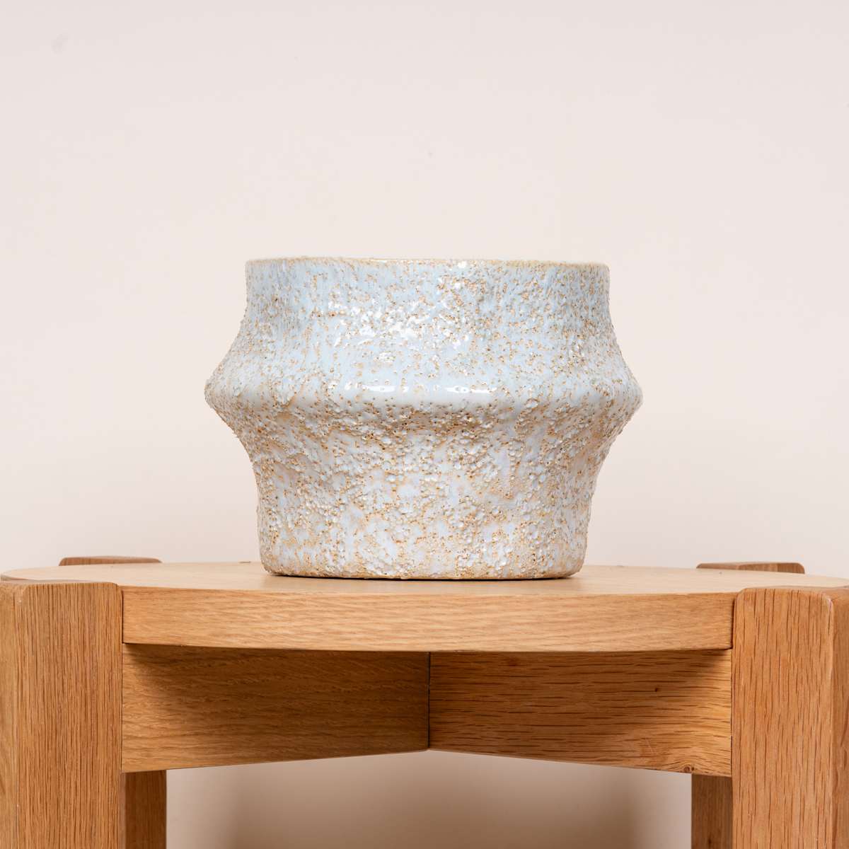 Keramik Übertopf Organisch Beige - 10,5 cm