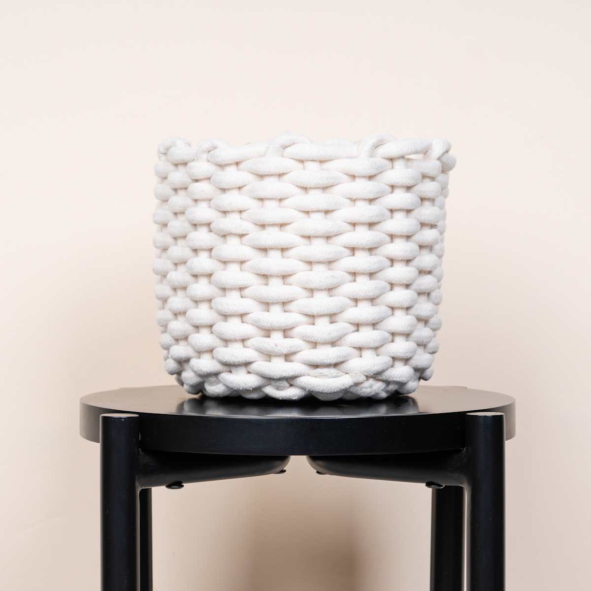 Baumwoll Korb Weiß - 16 cm