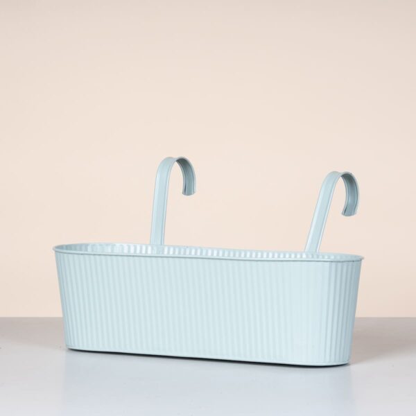 Metall Balkonkasten Rille Mint - 42 cm