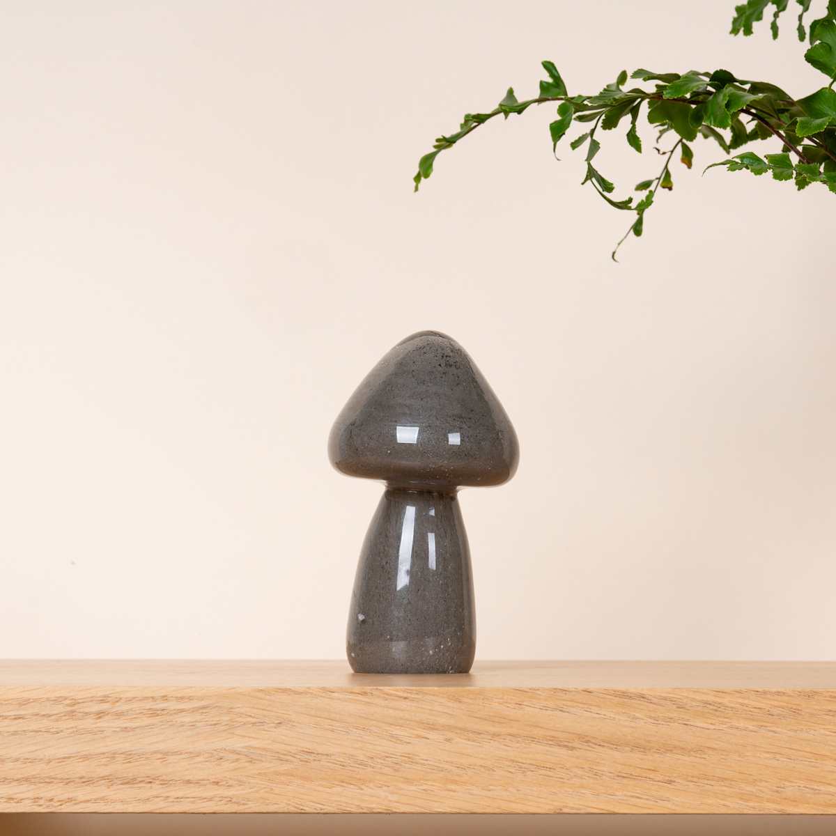 Glaspilz Dekoobjekt Braun Klein