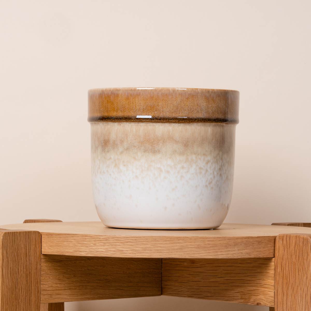 Keramik Übertopf Braun - 14 cm