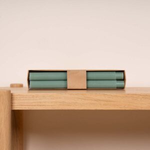 Stabkerzen Rille Grün 2-er Set