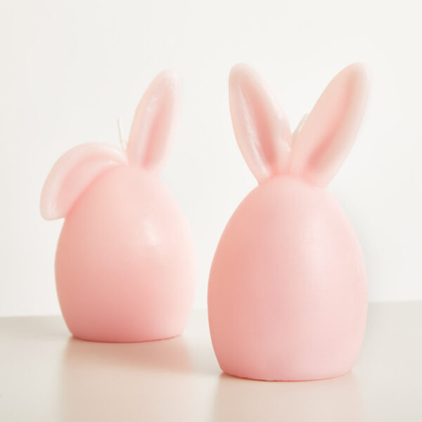 Deko Kerze Hase Stehende Ohren Rosa
