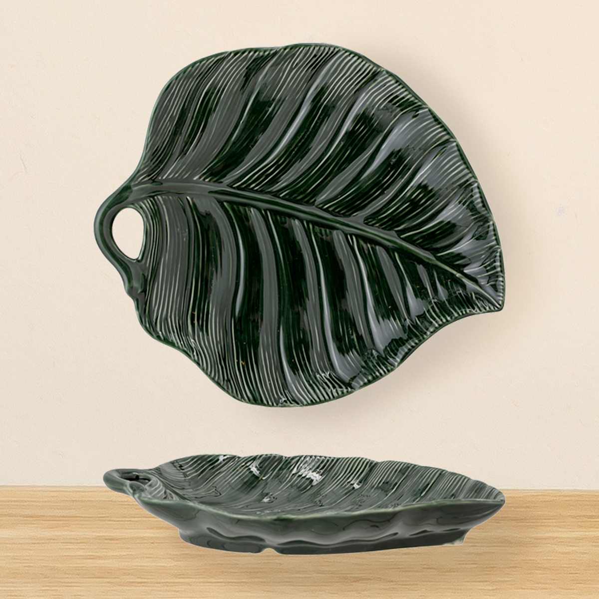 Bloomingville Steingut Teller Savanna Dunkelgrün