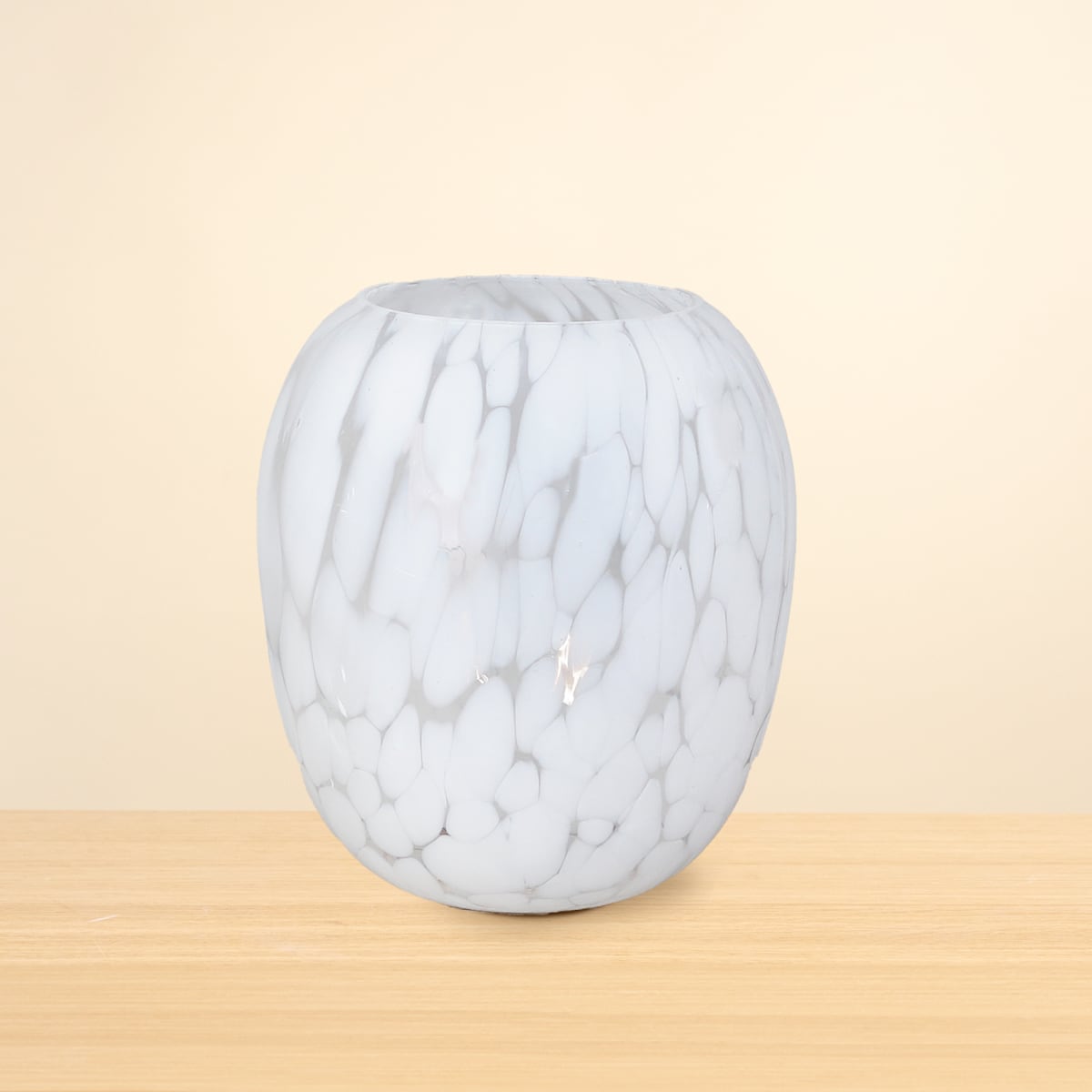 Glasvase Konfetti Bewässerungseinsatz Weiß M