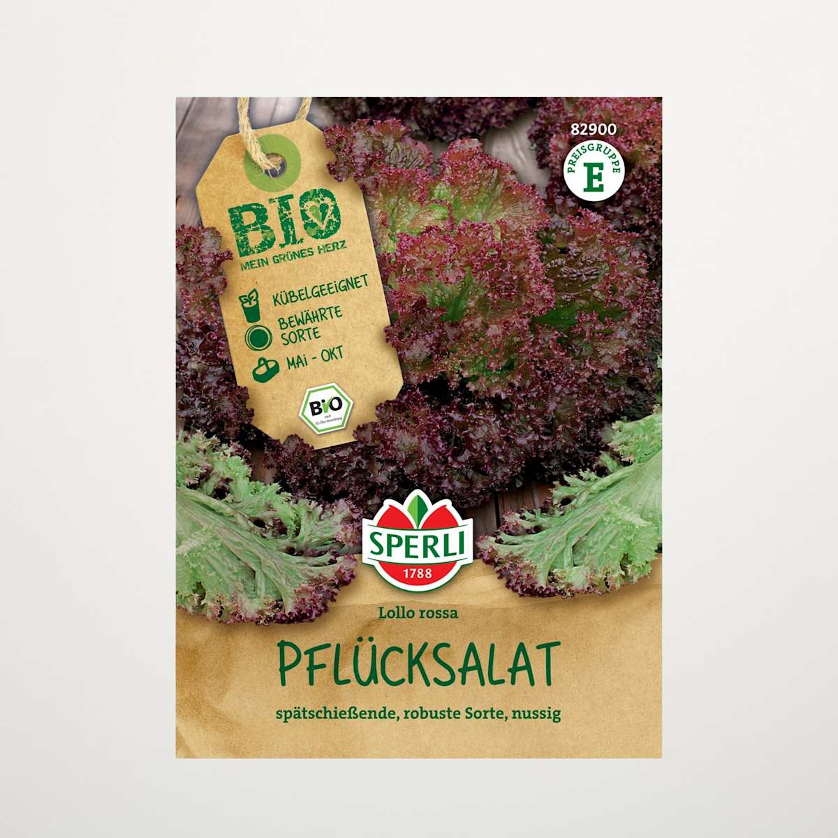 Pflücksalat 'Lollo Rossa' Samen BIO