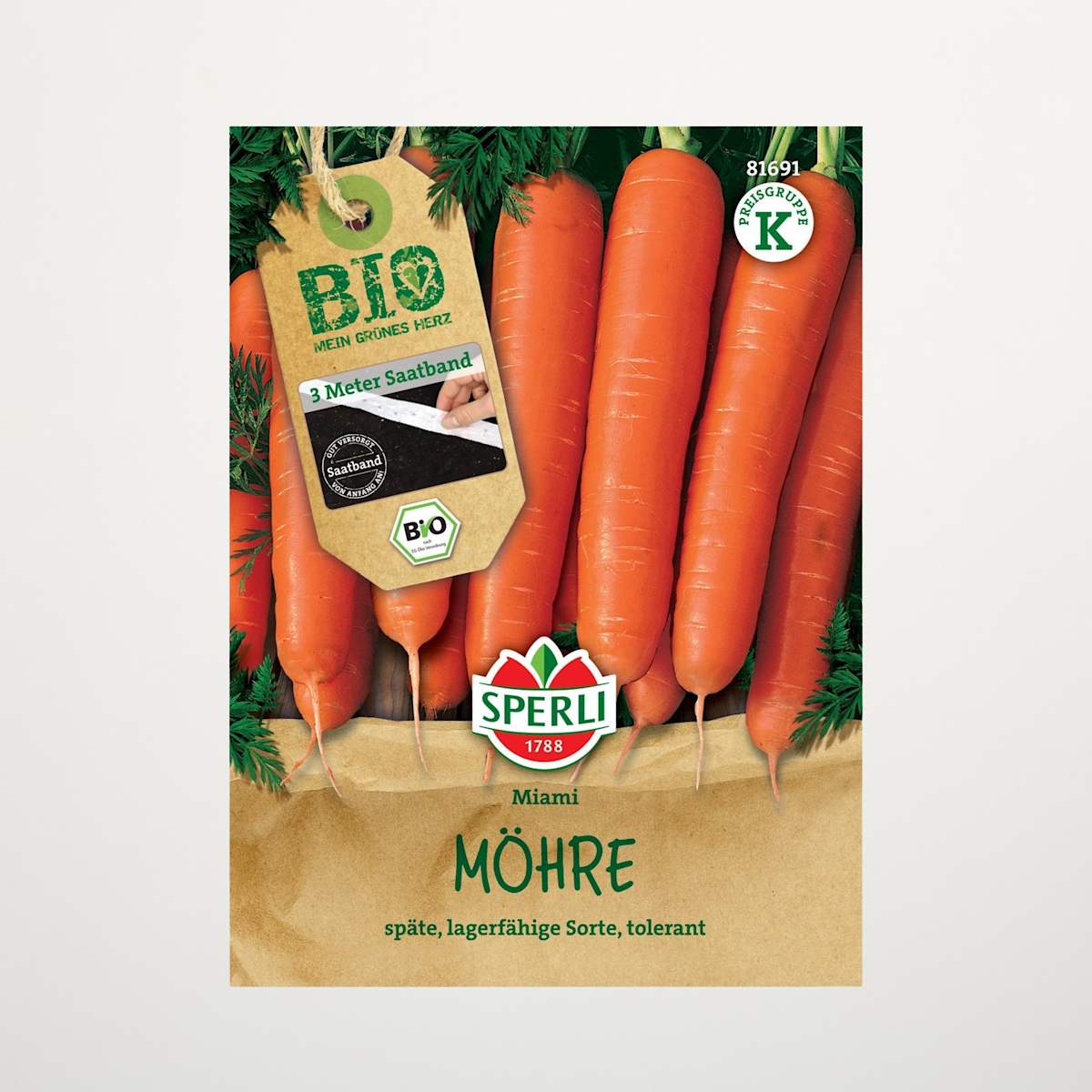 Möhren 'Yaya' F1 Saatband BIO