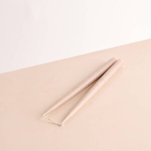 Stabkerze Handgemacht Taupe 2-er Set