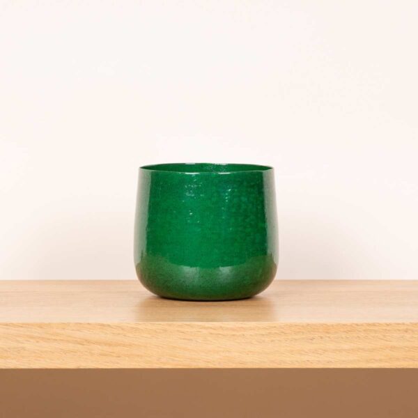 Keramik Übertopf Grün - 12 cm