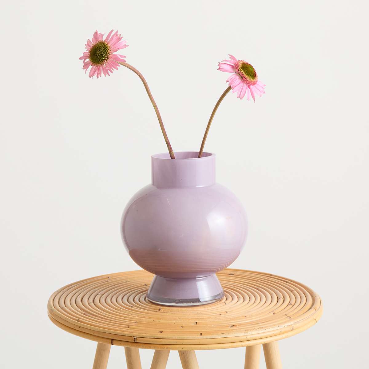 Glasvase Rund Flieder