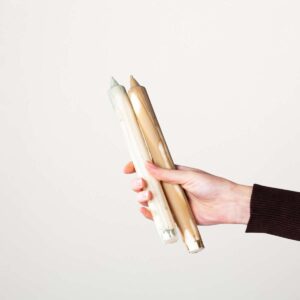 Stabkerzen Grün Braun 2-er Set