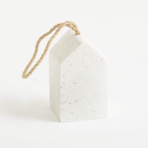 Terrazzo Türstopper Hausform Beige