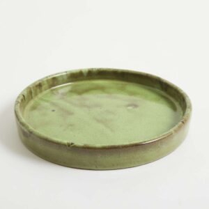 Keramik Untersetzer Glasiert Grün - 24 cm