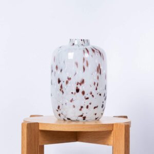 Glas Vase Gepunktet