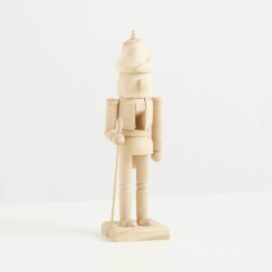 Deko Holzfigur mit Zepter