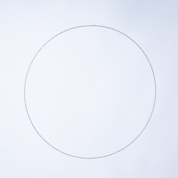 LED Kranz Silberfarben Warmweiß - 70 cm
