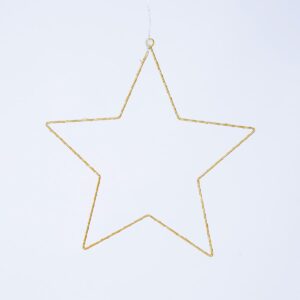 LED Stern Silberfarben Warmweiß - 34 cm