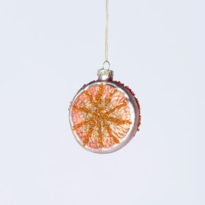 Deko Hänger Glas Orange