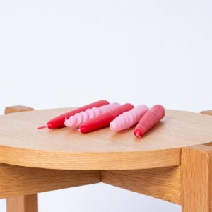 Stabkerze Rosa Rot 5er-Set