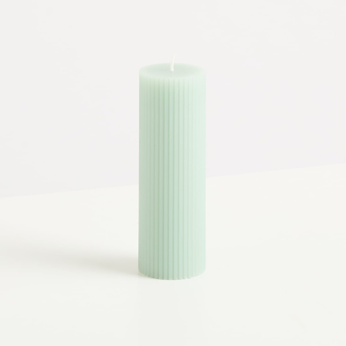 Kerze Rille Mint - 10 cm