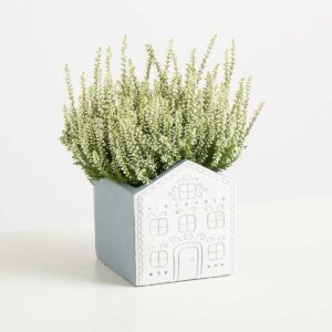 Beton Gefäß Weiß - 12 cm