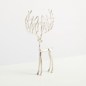 Aluminium Hirsch Silberfarben