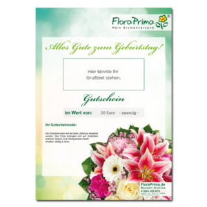 Digitaler Blumengutschein ?Alles Gute zum Geburtstag?