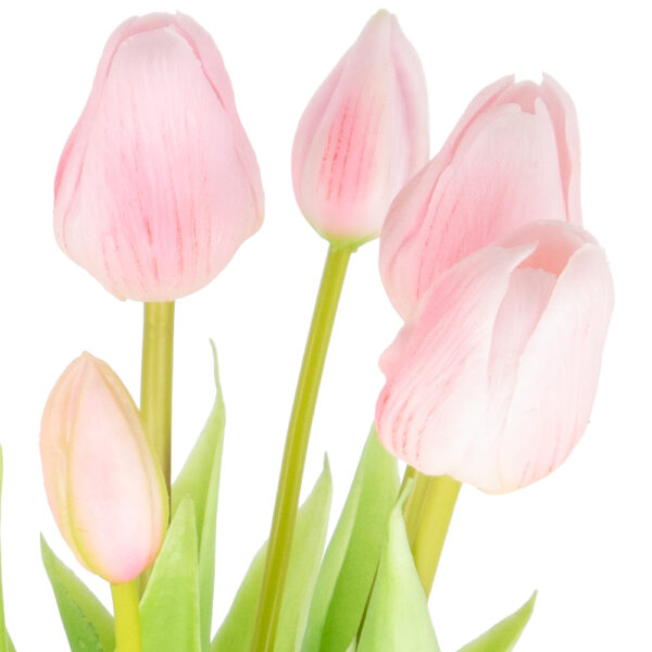 7 Rosa Kunsttulpen – Bild 2